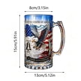thumbnail image 3 of 250th Anniversary USA Beer Mug with Handle and Gift Box,4th of July Patriotic Commemorative Glass with Eagle,Bell & Statue of Liberty Design,1776-2026 Independence Day Father's Day Gift, Bar Decor, 3 of 9