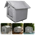 thumbnail image 2 of PatungKu Warmth Cats House Waterproof and Cold Prevent Nest for Strays Cats Great for Outdoor Garden Yard Patios Use Shelter Supply, 2 of 18
