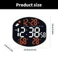 thumbnail image 3 of LED Digital Wall Clock Large Display USB Power Alarm Clock Remote Control Auto Brightness Temperature Humidity Date Timer, 3 of 9
