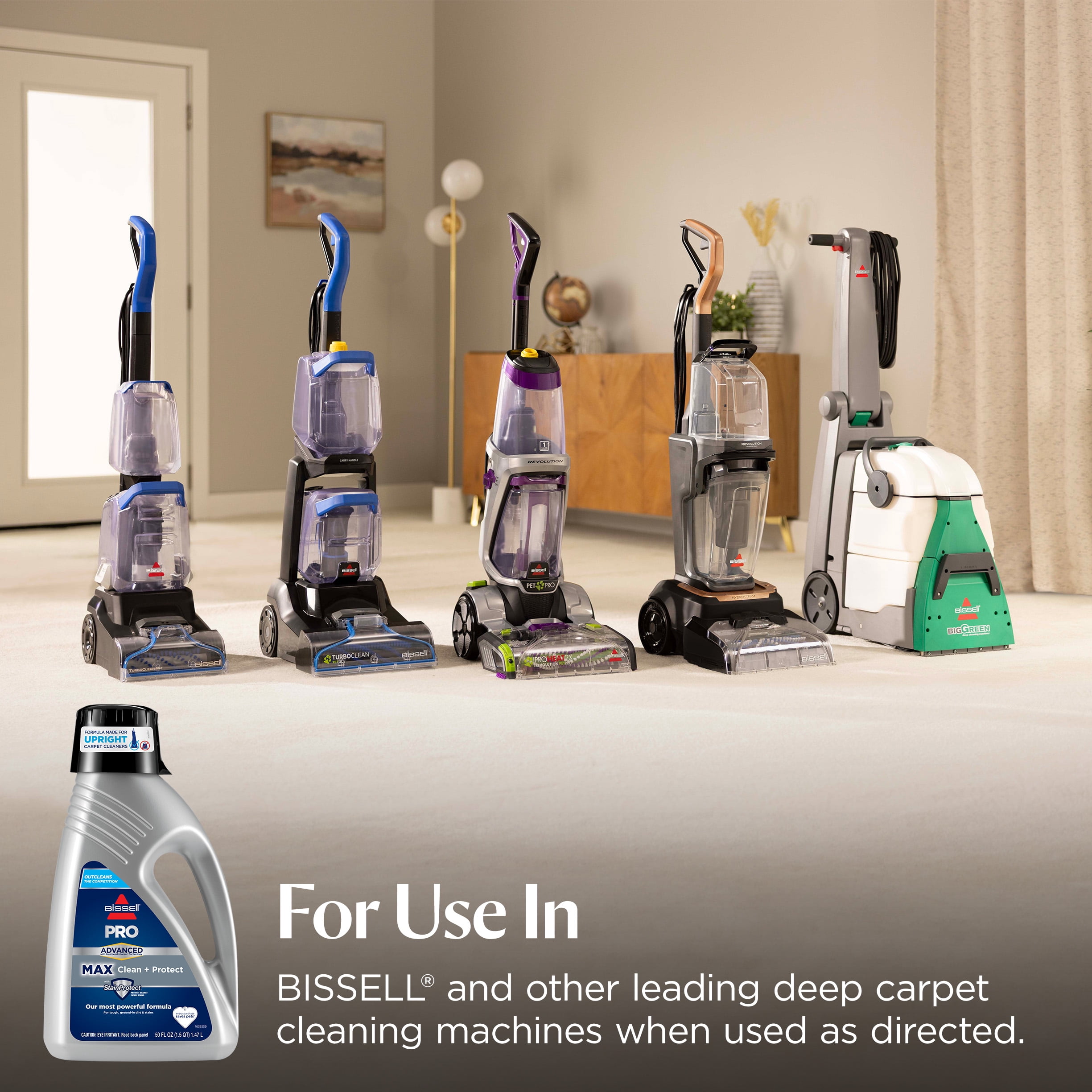 BISSELL Advanced Pro Max Clean + Protect Deep Cleaning Carpet Formula, 50 fl. oz., 70E1