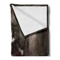 thumbnail image 2 of Gothic Soft Flannel Fleece Throw Blanket, Medieval Evil Woman Horns Witch Myth Fantasy Old Fashion Scary Watercolor, Cozy Plush for Indoor and Outdoor Use, 70" x 90", Black Red Grey, by Ambesonne, 2 of 5