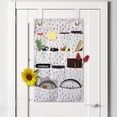 thumbnail image 2 of Abstract Hanging Pocket Organizer, Funky Colors Raindrops on a Plain Background, Printed Polyester Storage Bag with Pockets, 21" x 31", Dark Coral Pale Orange, 2 of 2