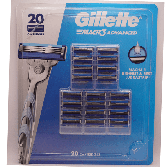 Gillette Mach3 Advanced Cartridge Refills, 20-count