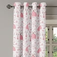 thumbnail image 2 of Ambesonne Pink Grommet Curtain, Cartoon Mystic Candles, 50" x 72", Rose Pale Pink White, 2 of 6