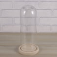 thumbnail image 3 of EeaseMX Protector de vidrio con base de madera, cubierta antipolvo para flores secas, cubierta de vidrio para flores eternas, cubierta de vidrio transparente, 3 of 8