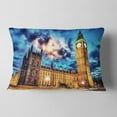 thumbnail image 2 of Designart Big Ben UK and House of Parliament - Cityscape Photo Throw Pillow - 12x20, 2 of 5
