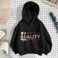 thumbnail image 2 of Kids Girls Sports Shirt Boy Girl Casual Personality Hoodie Pullover Hooded Sweatshirt with No Pocket Suitable for Teen, 2 of 3