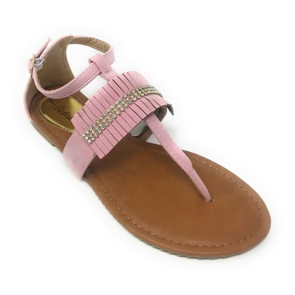 Victoria K Women's Fringed and Rhinestone Sandals