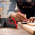thumbnail image 3 of Zizo BOLT Series for iPhone 12 Mini Case with Screen Protector Kickstand Holster Lanyard - Black & Red, 3 of 6