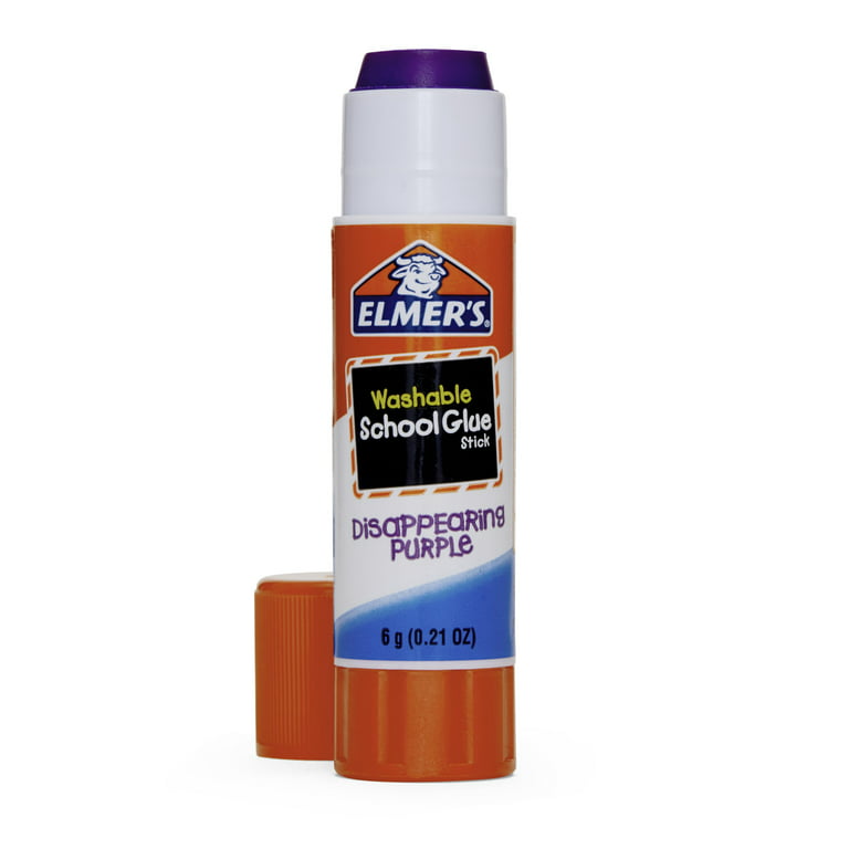 Elmer's Disappearing Purple Washable School Glue Sticks, 6 Gram, 12 Count