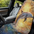 thumbnail image 4 of XYZCANDO Dolphin Splash Art Car Seat Cover Towel Non-Slip for Workout Travel Running, Easy to Install Washable Car Seats Towel Protector Sweatproof, 4 of 11
