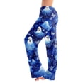 thumbnail image 2 of Womens Halloween Pajama Pants Candy Pumpkin Elastic High Waist Horror Sleep Pants Ghost Spider Web Drawstring Spooky Pajama Pants, 2XL, 2 of 5