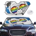 thumbnail image 2 of Balery Panda with Sun glasses Print Car Windshield Sun Shade,Windshield Sunshade for Car Pickup Truck SUV Accessories-Medium, 2 of 7