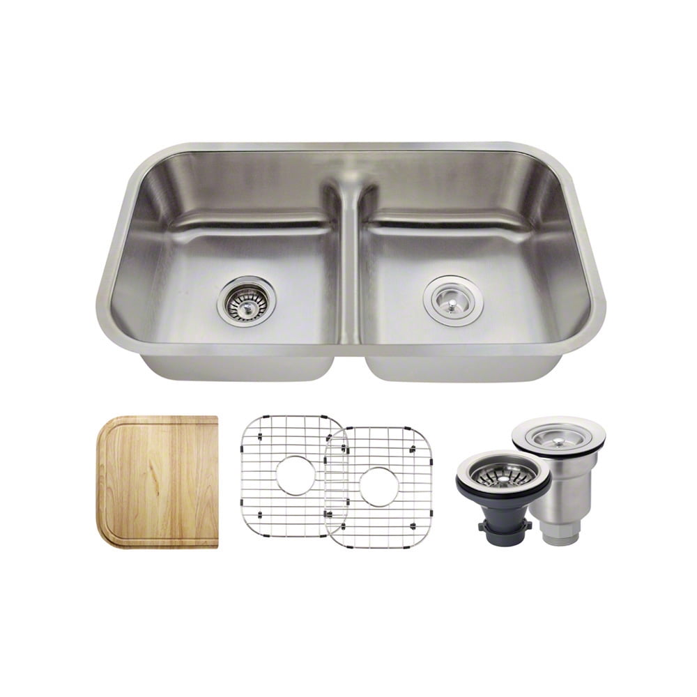 MR Direct 512-16 Half Divide Stainless Steel Kitchen Sink 