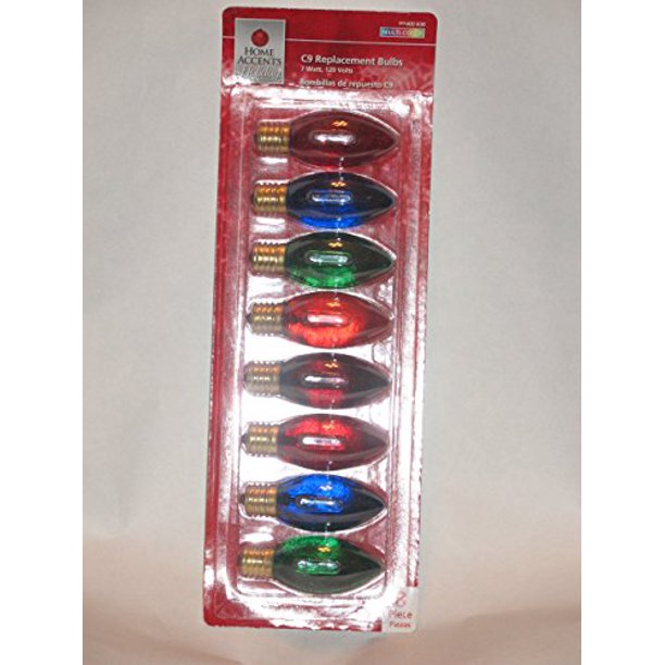 Home Accent Holiday C9 Multi Color Replacement Bulbs 8 Pack Christmas Lights Walmart Com Walmart Com