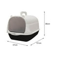 thumbnail image 4 of Maoww Cat Litter Box with Lid Portable Anti Splashing Easy Tidy Handle black, 4 of 9