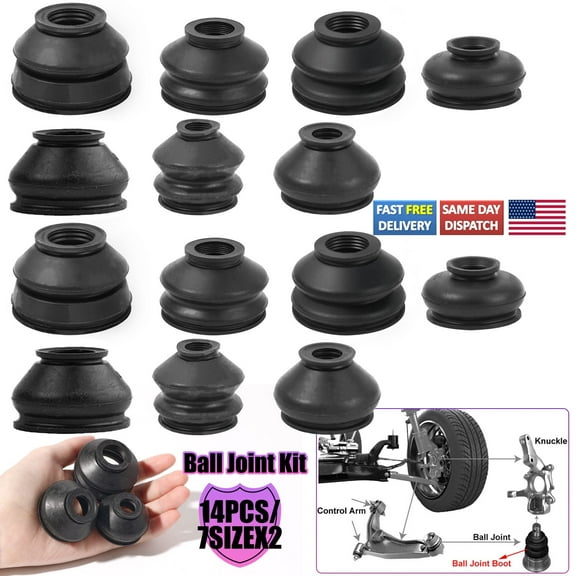 14x Universal Rubber Tie Rod End Ball Joint Dust Boots Dust Cover Boot Gaiters