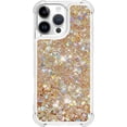 thumbnail image 2 of Case for iPhone 16 Pro Max Case Glitter Cute Bling Love Liquid Quicksand Clear Soft TPU Girls Women Stylish Bumper Shockproof Protective Cover for iPhone 16 Pro Max 6.9 inch Golden YB, 2 of 14