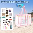 thumbnail image 3 of Mesh Beach Bag, Extra Large Beach Tote with Zipper Pocket Pool Bag for Cruise/Swim/Vacation Essentials, 3 of 8