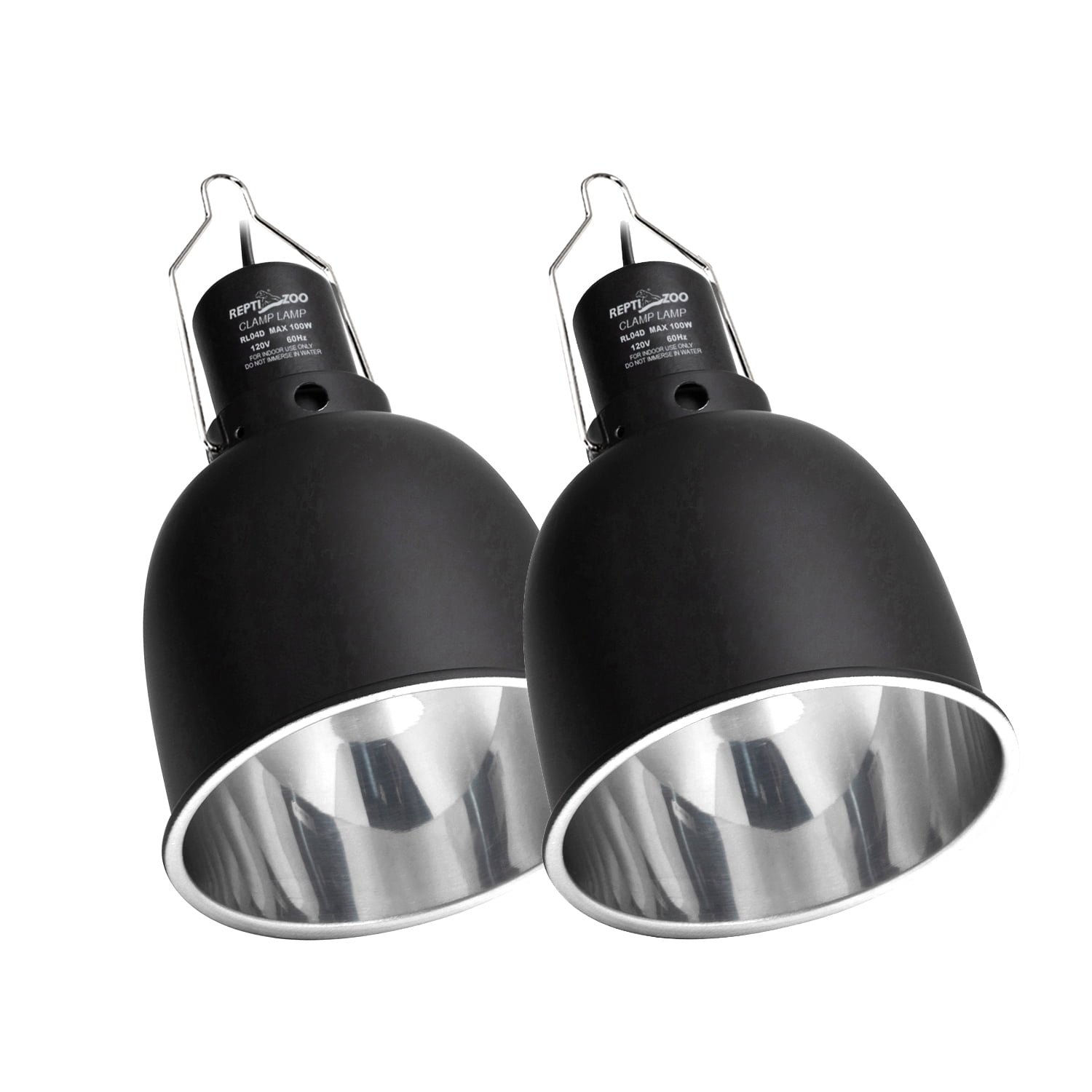 REPTIZOO Reptile Light Fixture 2 Packs 5.5 Inch Deep Dome Lamp Cap Lamp Fixture Optical Reflection Cover for Reptile Glass Terrariums