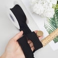 thumbnail image 3 of 10 Yards 1.5 Inch Black Ruffled Ribbon Trim Double Chiffon Ribbons Polyester Silk Ruffle Edge Grosgrain Fabric Ribbon with Spool, 3 of 9