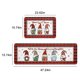 thumbnail image 3 of Juego de 2 alfombras y tapetes navideños de cocina DagobertNiko, decoración navideña para el hogar, base antideslizante, alfombra de cocina navideña de invierno, tapete bajo para cocina, Navidad, 3 of 6