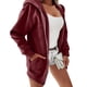 thumbnail image 4 of Moda mujer manga larga sólido otoño Casual abrigo blusa Top Pompotops  qwe16173, 4 of 7