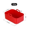 thumbnail image 2 of Xihbxyly Cesta de Silicona para Freidora de Aire, Tapete Reutilizable Resistente Al Calor, Accesorio Antiadherente, Apto para Lavavajillas, Horno y Microondas, Ecológico, Tamaño 19,5 X 12,7 X 9 Cm, 2 of 2