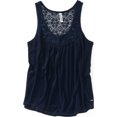 thumbnail image 1 of Aeropostale Womens Solid Lacey Neckline Back Tank Top, Azul, X-Large Aeropostale Camiseta sin mangas, 1 of 2