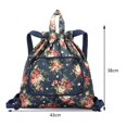 thumbnail image 2 of Basketball Yoga Bag Drawstring Folding Backpack Nylon for Travel (Small Flowers), 2 of 5