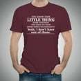 thumbnail image 3 of Little Thing Inside Your Head - Sarcastic Humor T Shirt - Small - Maroon, 3 of 5