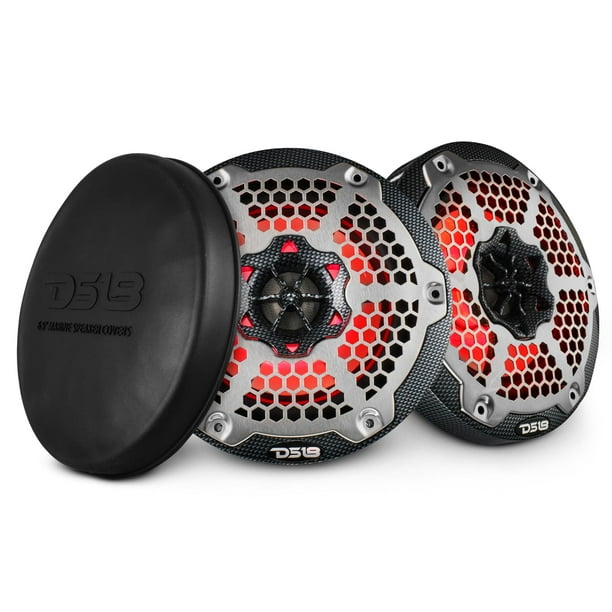 Altavoces marinos DS18 CF-65M 6.5 de 2 vías con par de luces RGB