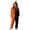 Coffee, variant on Halloween Half-and-Half Jack-O-Lantern Onesie, Zip-Up Hooded Flannel Jumpsuit with Pointed Stem Hat & Pockets (1 PC) Black L