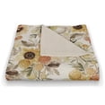 thumbnail image 3 of Creative Products Fall Sunflowers 50 x 60 Coral Fleece Blanket, 3 of 3
