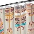 thumbnail image 3 of Ethnic - Style Colorful Feather Pattern Shower Curtain 36"x72" ,Bathroom Decorative Shower Curtains Set with 12 Hooks,Modern Waterproof Washable Shower Curtain, 3 of 6