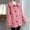 #360-Pink, variant on Solid Color Fleece Casual Winter Coats for Women - Button Lapel Long Sleeve Outerwear with Front Pockets - No Hood Lightweight Jacket for Everyday Wear