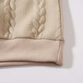 thumbnail image 6 of Mens Sweaters Quarter Zip Pullover Mens Quilted Sweatshirt and Pants Set (Khaki XL), 6 of 6