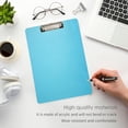 thumbnail image 5 of GZHJMY Blue Solid Color Clipboard,Standard A4 Letter Size Hardboard Office Clipboards with Low Profile Clip for Classrooms, Offices,Students-Silver Clip42 Whiteboard Clipboards, 5 of 7