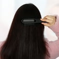 thumbnail image 5 of Unique Bargains 1 Pc Women's Portable Foldable Mirror Comb Travel for Curly Straight Dry Hair Black, 5 of 6