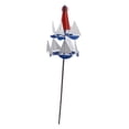 thumbnail image 2 of Molinos de viento de metal con diseño de velero, colores brillantes, faro, decoración de velero, escultura artística de viento para patio y jardín., 2 of 14