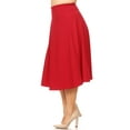 thumbnail image 5 of Women's Casual Basic Plus Size High Waist A-Line Mid-Length Skirt, 5 of 5