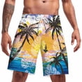 thumbnail image 1 of Men's Summer Casual Swim Trunks American Flag Beach Shorts, 1 of 4