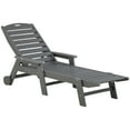 thumbnail image 2 of Outsunny Outdoor Chaise Lounge Chair Recliner w/ Wheel Adjustable Back Gray, 2 of 9
