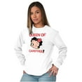 thumbnail image 3 of Betty Boop Cartoon Queen Of Carefree Women's Long Sleeve T Shirt Brisco Brands S, 3 of 6