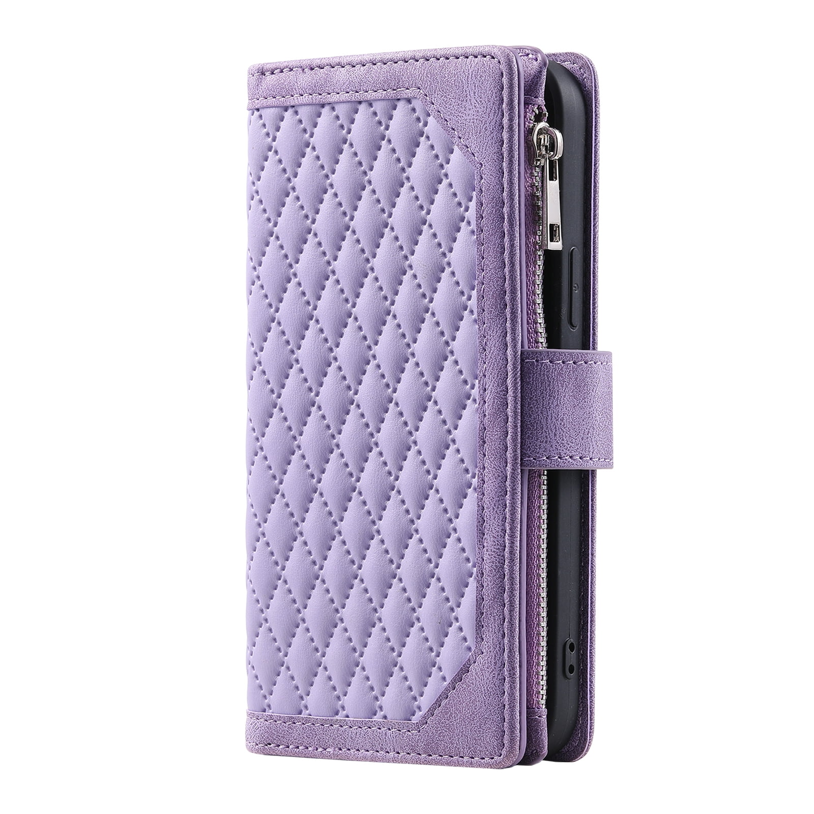 Wallet Case for Samsung Galaxy A12 5G (6.5 Inch) with Kickstand Card Slots Wrist Strap Case, Magnetic Shockproof Flip Phone Cover for Samsung Galaxy A12 5G,Purple