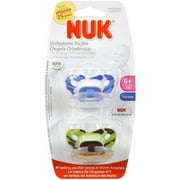 NUK Silicone Size 2 BPA-Free Orthodontic Pacifiers, Camoflage, 2 Pack