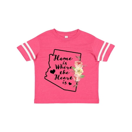 

Inktastic Arizona Home is Where the Heart is with Watercolor Floral Gift Toddler Boy or Toddler Girl T-Shirt