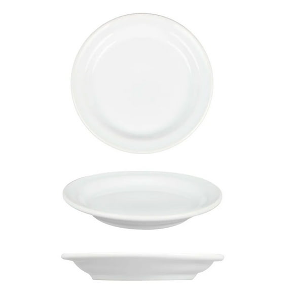 Set 12 Platos Paneros Cerámica  16 Cm Color Blanco Vencort