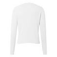 thumbnail image 6 of Womens Tops Long Sleeve Cropped Lightweight Cardigan Button Down V Neck Ladies Clothing,White,L, 6 of 7
