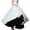 Black, variant on EHRWE Skirts For Women Boneless A Hem Wedding Dress Long Petticoat Tutu Skirt For Party